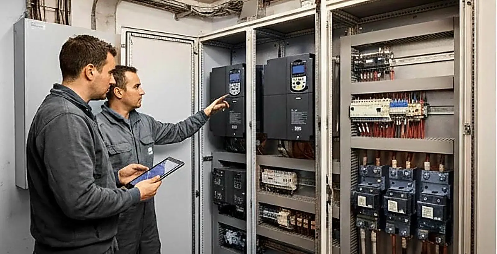 Asansör elektrik panosunda teknik kontrol